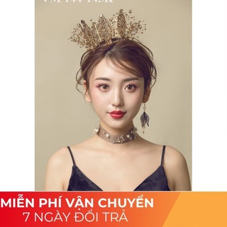 vương miện lá kim kiểu dáng cao cấp vm144