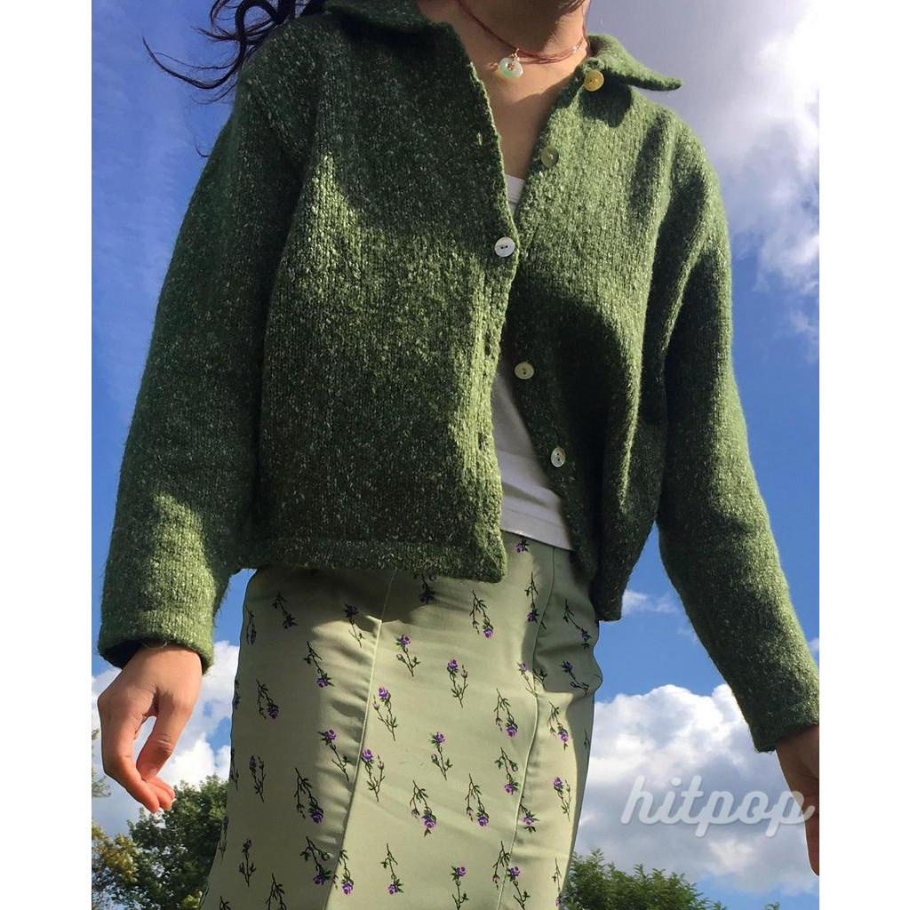 Chân váy dài dáng chữ A in hoa thời trang nữ tính