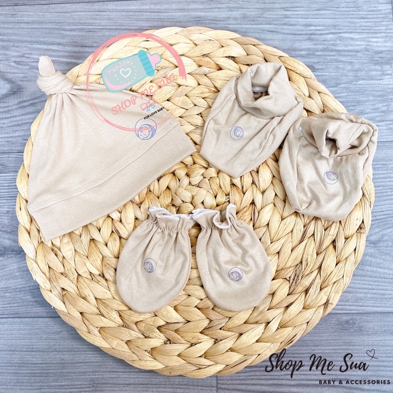 Phụ kiện sơ sinh bao tay bao chân bé sơ sinh anminaza