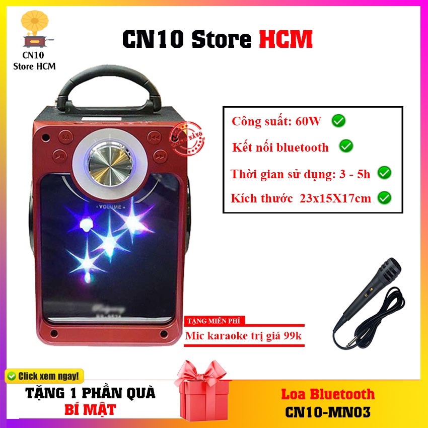 Loa kéo mini bluetooth loại 1 tặng kèm micro karaoke tốt TL779