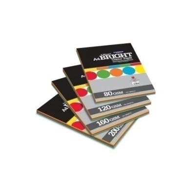 |Tập 100 tờ| Giầy bìa 5 màu Campap Deep Colour Card 120/160 gsm A4 (Đỏ, Vàng, Cam, Xanh lam, Xanh lá)