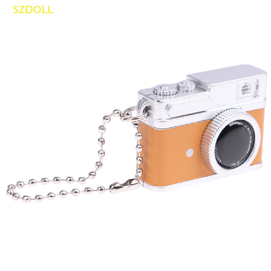 Mô Hình Máy Ảnh Bằng Da Phong Cách Vintage Tỉ Lệ 1: 12 Dùng Trang Trí Nhà Búp Bê