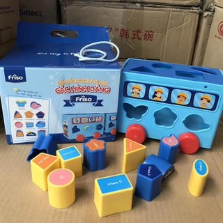 Bộ đồ chơi khám phá các hình dạng friso/ Đồ chơi thả khối cho bé