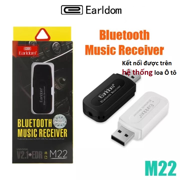 Thiết bị thu Bluetooth không dây USB 5.0 kết nối Điện thoại, PC, Laptop tới loa, âm thanh ô tô
