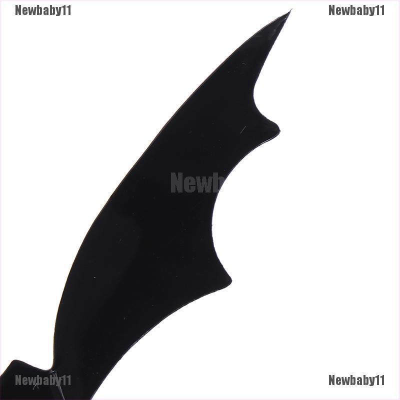 Set 12 Sticker Dán Tường Hình Dơi 3D Bằng PVC Màu Đen Trang Trí Tiệc Halloween DIY