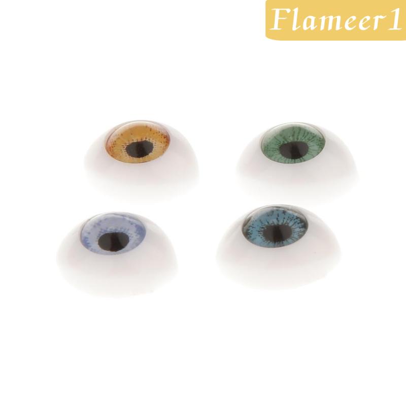 1 [flameer1] 4 Cặp Mắt Nhựa 5mm Làm Búp Bê 4 Màu