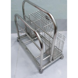 hàng giá rẻ Kệ inox để giao thớt 29×30×15cm HNB56