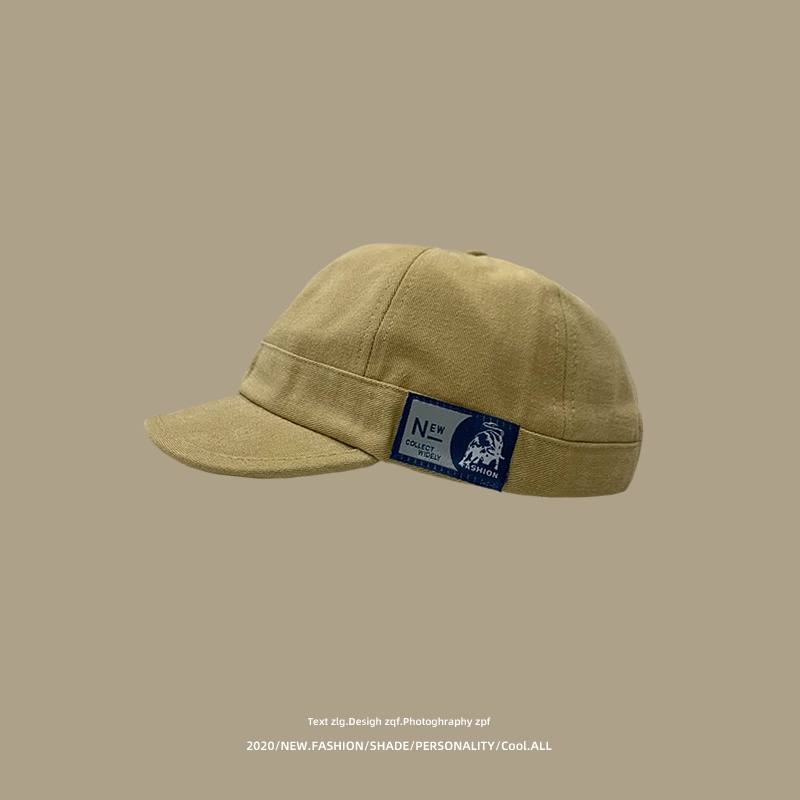 Mũ lưỡi trai vành ngắn bằng vải phong cách hip hop Nhật Bản thời trang mùa hè đường phố cho học sinh nam và nữ