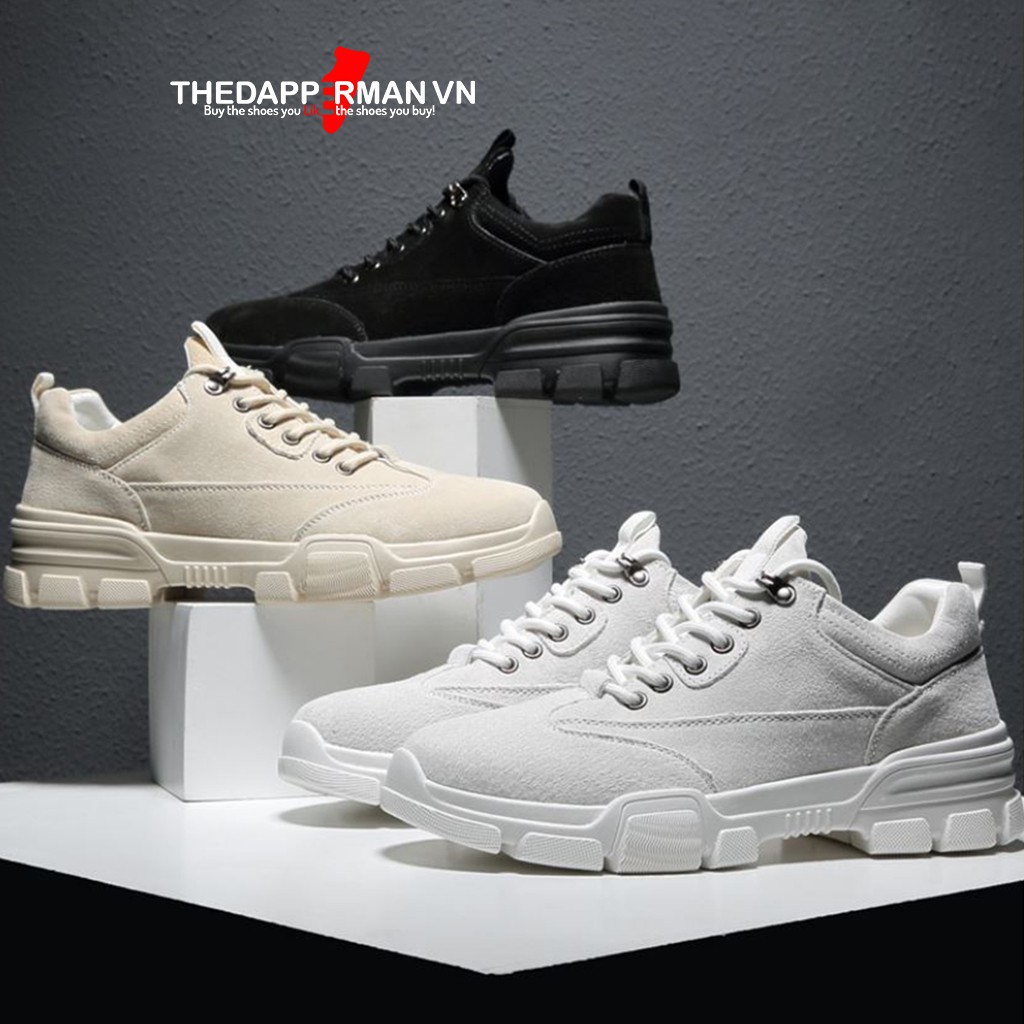 [Mã FAMALLT5 giảm 15% đơn từ 30k] Giày thể thao sneaker nam THEDAPPERMAN D101 chất liệu da lộn chống nước, đế cao su non