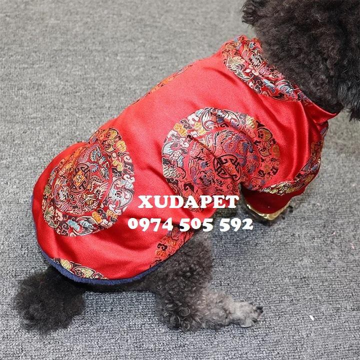 ÁO TẾT GẤM LỤA ĐỎ PHONG CÁCH TRUNG HOA XUDAPET – AGT7701