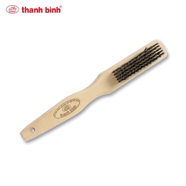 Bàn Chải Sắt Đánh Rỉ 5 hàng Thanh Bình - Dụng cụ đánh rỉ sét cán gỗ - Sử dụng để chà tường, bề mặt kim loại