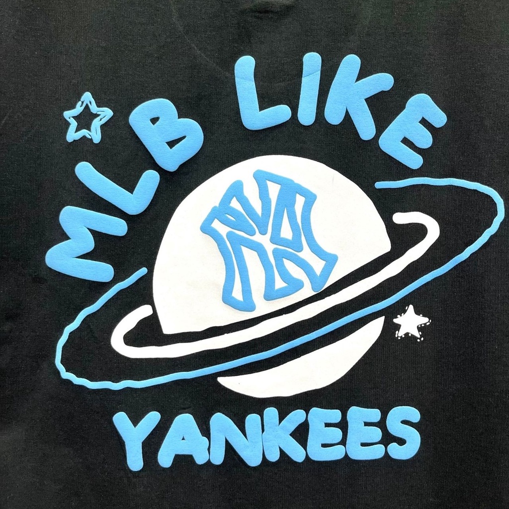[Best Quality] Áo Thun MLB NY, Áo Thun Cộc Tay In Nổi Chữ MLB Đầy Đủ Túi Và Thẻ Bài Dành Cho Nam và Nữ