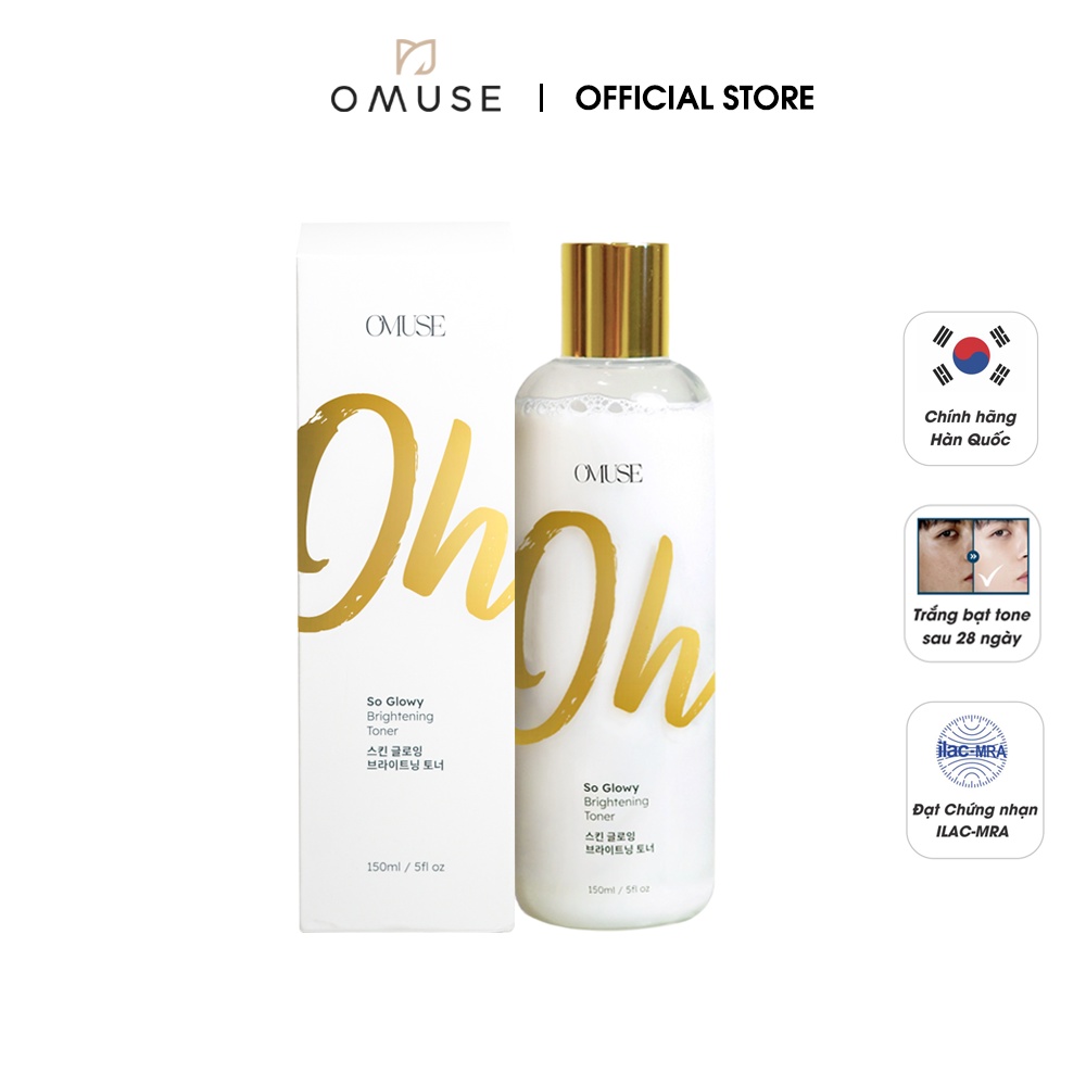 [Mã FMCGMALL -8% đơn 250K] Nước hoa hồng dưỡng trắng và cấp ẩm cho da O’Muse Oh So Glowy Brightening Toner 150ml | BigBuy360 - bigbuy360.vn