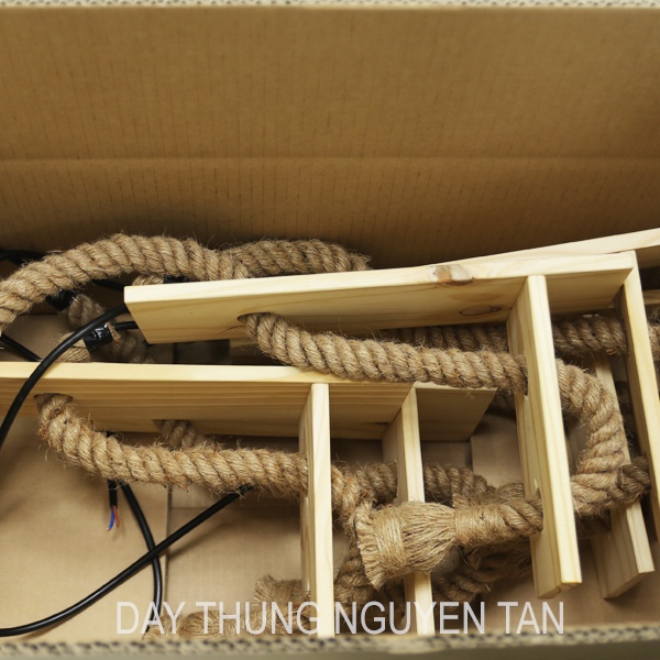Đèn treo tường decor trang trí, đèn dây thừng trang trí