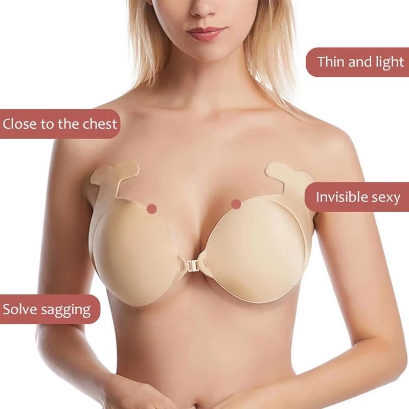 Cặp miếng dán ngực LEVAO bằng silicon thoáng khí không lộ hàng thoải mái cho nữ