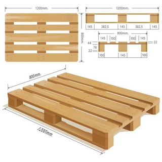 Tấm Pallet - Thông Minh - Đa Năng - Loại Block 50cm - Chân cục gù, dễ dàng lắp ghép thành sofa hoặc giường, kệ trang trí