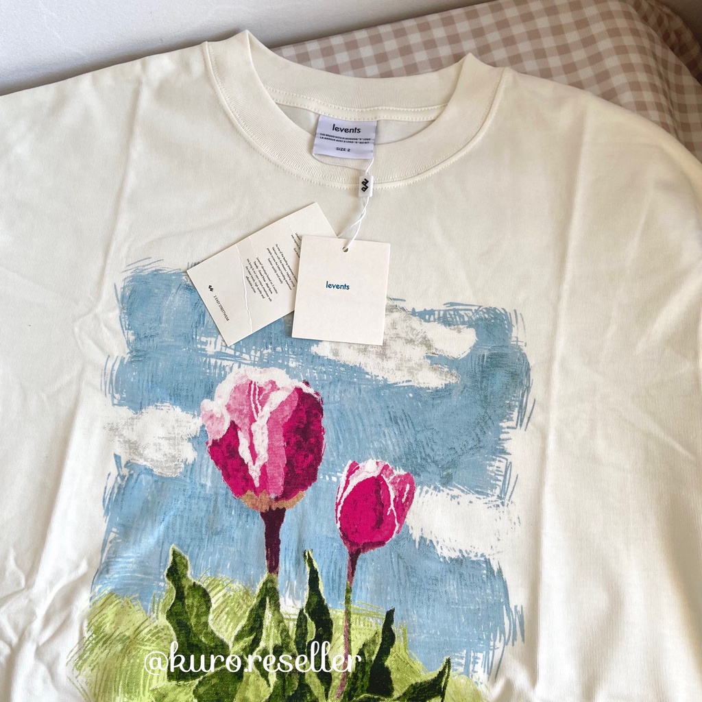 Áo thun Lì Ven 2Lip màu kem chính hãng