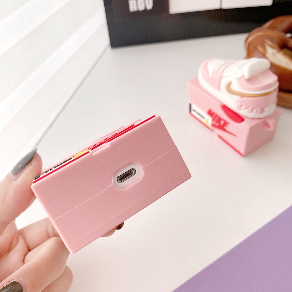 [Phong Cách Mới] [Hộp Đựng Tai Nghe] Vỏ Bảo Vệ Hộp Sạc Tai Nghe Bluetooth Không Dây compatible AirPods3 Mẫu Giày Ba Chiều Màu Hồng