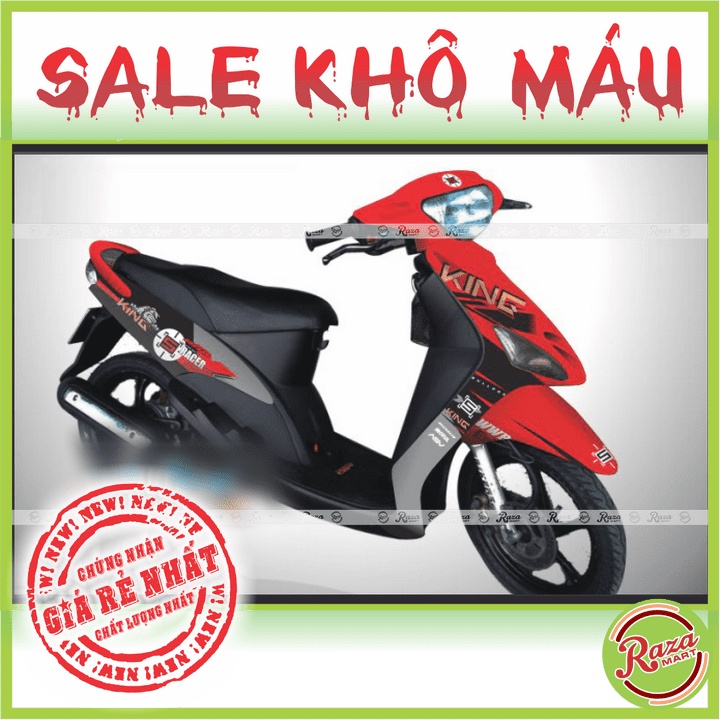 | SALE KHÔ MÁU | Tem trùm xe Mio - Decal PVC 5 Lớp Cao Cấp - Chống Thấm, Chống Phai Màu - Mã số: MIO 151