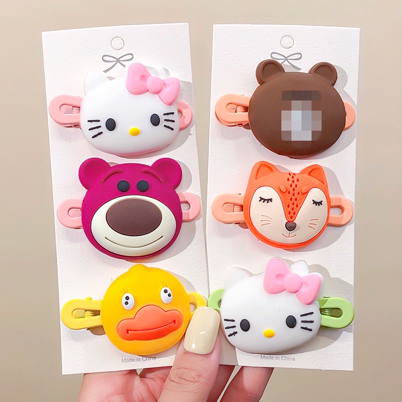 SANRIO Kẹp Tóc Đính Nơ Lưng Hình Mèo Dễ Thương Phong Cách Hàn Quốc