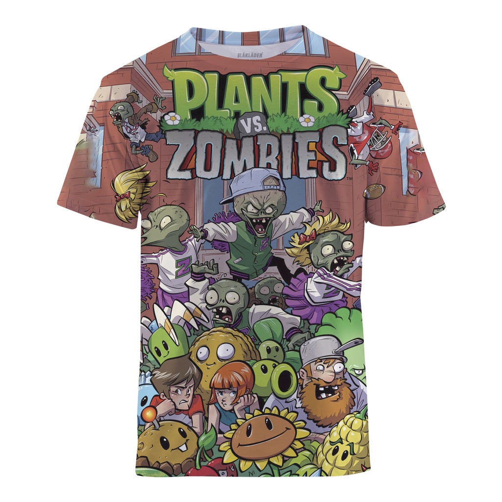 Áo Thun In Hình plants vs zombies Pvcz Cá Tính Cho Bé Trai ​Áo Thun Thiết Kế Xinh Xắn Cho Bé 5-14 Tuổi