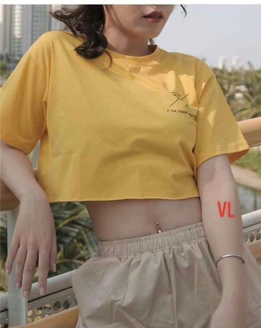Áo croptop Your chữ ngực BLA0719