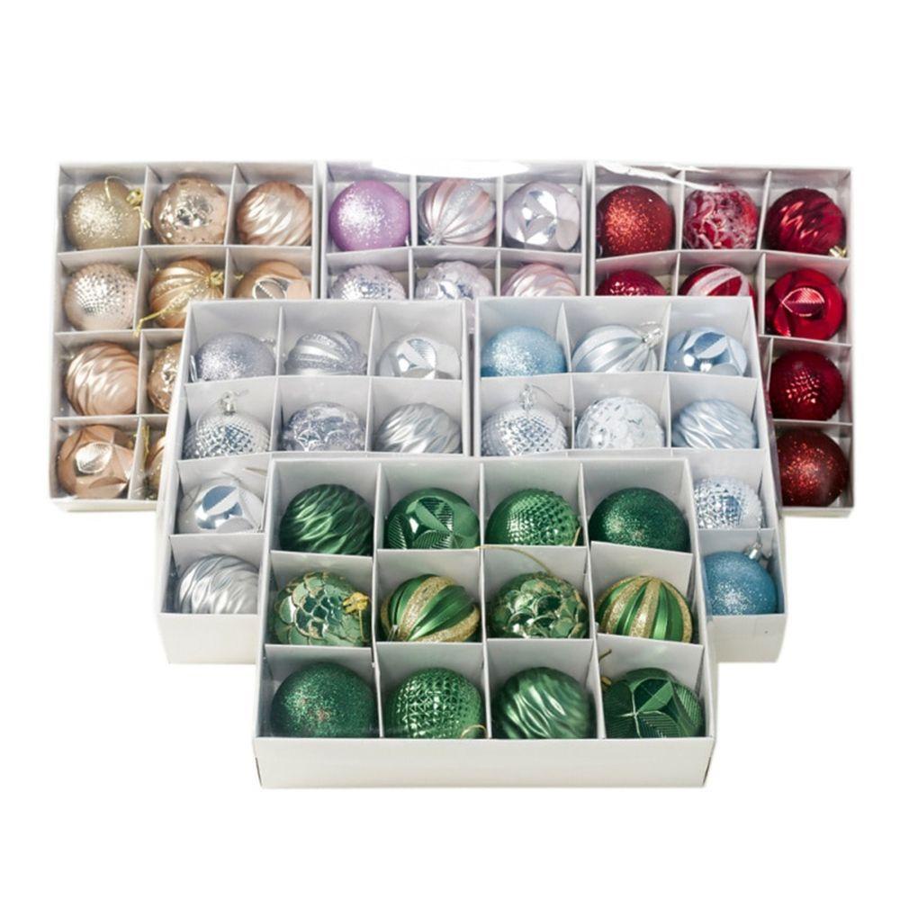 Set 12 Quả Châu 6cm 12 Trái Châu Trang Trí Cây Thông Giáng Sinh Năm Mới