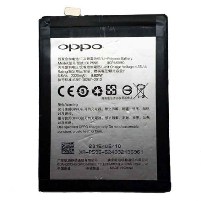 THAY PIN OPPO BLP595, OPPO R7 (5.0")  bảo hành 6 tháng
