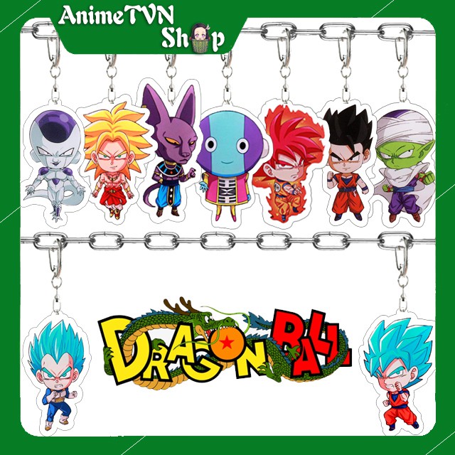 Móc khoá Mica anime Dragon Ball - Songoku (7 Viên Ngọc Rồng) Nhựa Cứng Acrylic In 2 mặt sắc nét ( ảnh thật )