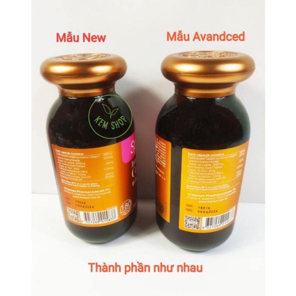 Viên COLLAGEN SPRING LEAF INNER BEAUTY COLLAGEN 6-IN-1, Collagen 6 trong 1 Úc hộp 90 viên/180 viên