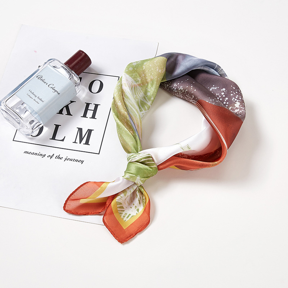 Khăn Choàng Vuông 53x53cm In Họa Tiết Thời Trang Cho Nữ