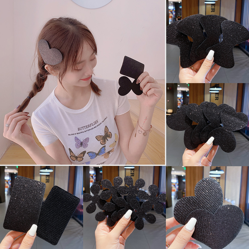 Kẹp dán tóc mái màu đen phong cách Hàn Quốc đơn giản cho nữ