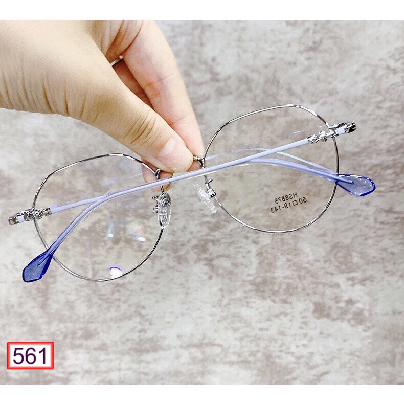 [Mã FARSSTGRE giảm 5K đơn bất kỳ] MẮT KÍNH GỌNG CẬN 561 FORM TRÒN 7712 GỌNG BỌC THÉP ÁNH MÀU SẮC SIÊU ĐẸP | BigBuy360 - bigbuy360.vn