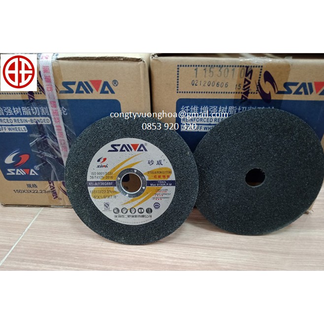 Đá cắt SAWA 150X3.0X22.23mm đen cát