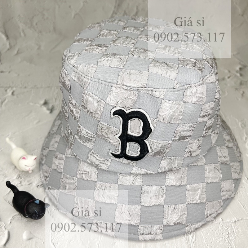Nón bucket thêu B xốp thời trang cá tính nam nữ full tags