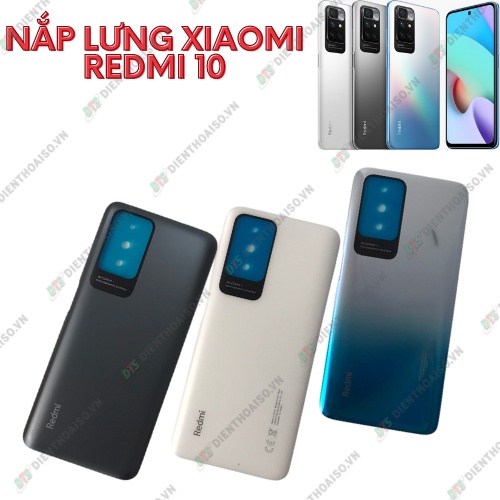 Nắp lưng xiaomi redmi 10 xanh dương , trắng, xám