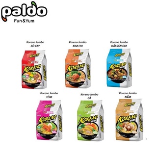  Mì Koreno Jumbo Túi 1kg - Mì Ăn Liền Hàn Quốc Vị Kimchi  Bò Cay ....   Túi 10gói x 100gr   