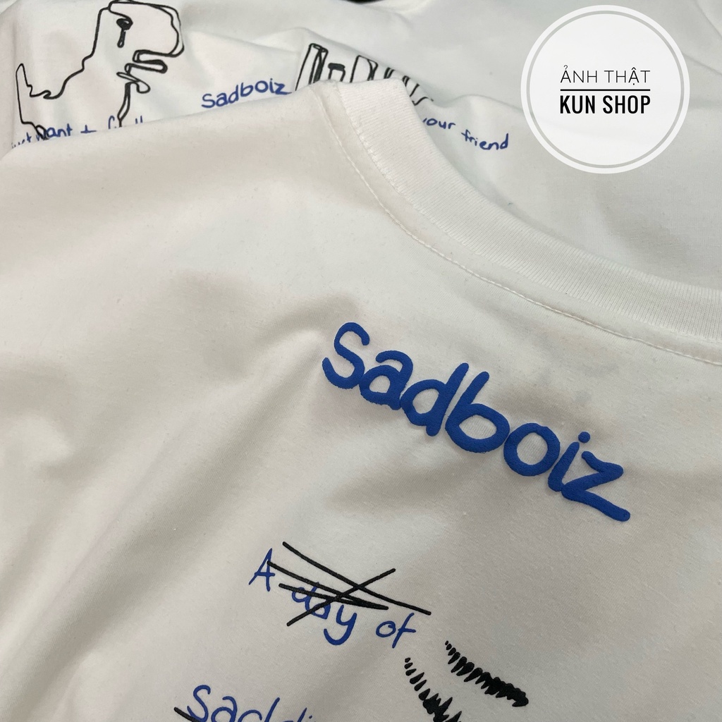 [FREESHIP ĐƠN TỪ 50K]  Áo thun tay lỡ unisex sad boiz SADDINO khủng long