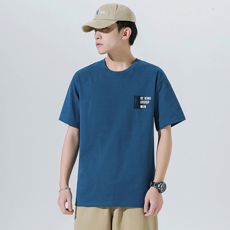 Áo Thun 100% Cotton Tay Ngắn Dáng Rộng Thời Trang Mùa Hè Mới Cho Nam