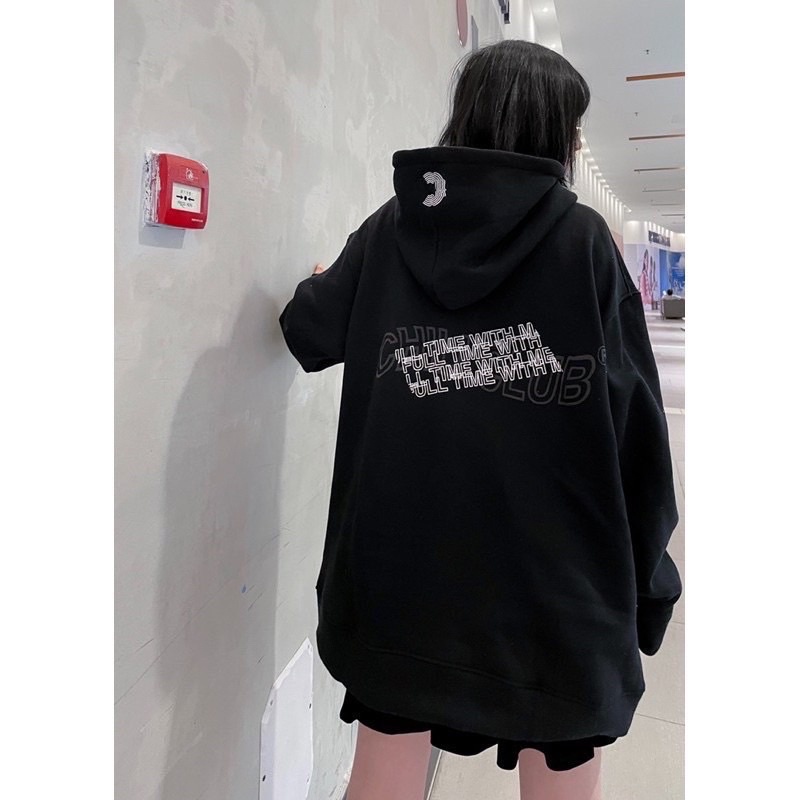 Áo nỉ hoodie ngoại nhập in logo chữ 2 mặt cá tính unisex (ảnh thật_annstore)