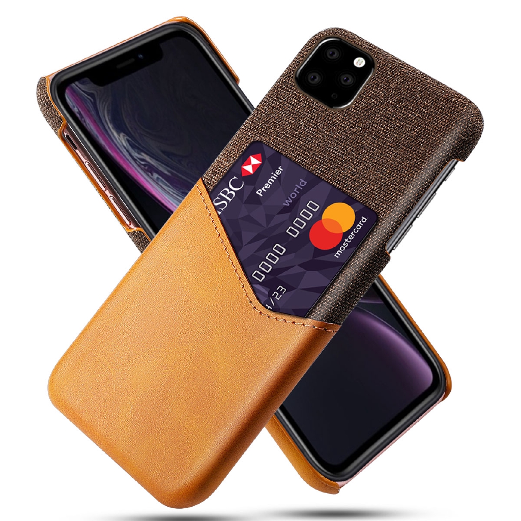 Ốp điện thoại da có khe cắm thẻ chống va đập thích hợp cho iPhone 12 Mini 12 Pro Max 11 XS Max XR 6 7 8 Plus SE 2020