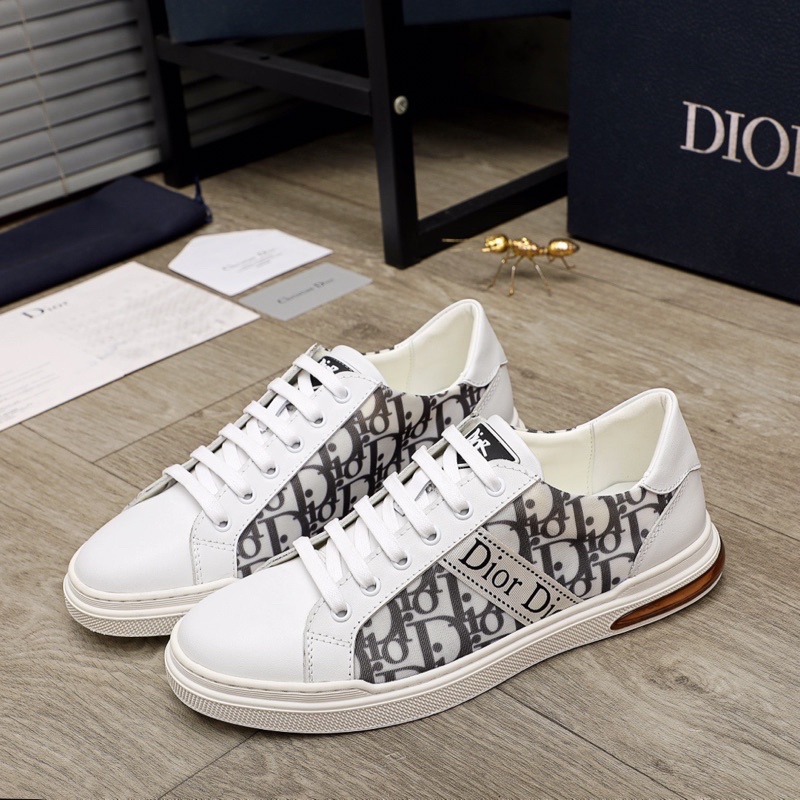 Giày thể thao nam hai cạnh in chữ thương hiệu Dior CD cao cấp