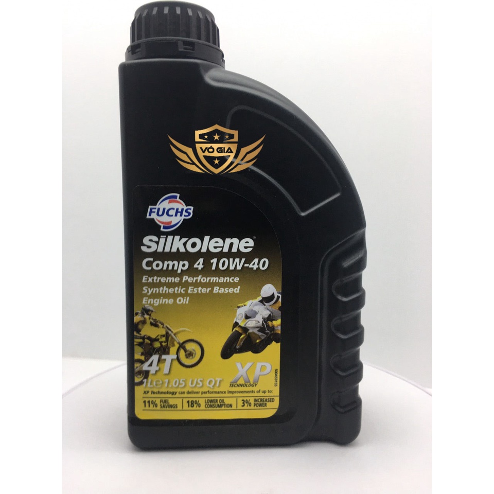 [Mã LIFEAUMAY giảm 10% tối đa 30k đơn 150k] Nhớt Fuchs Silkolene Comp4 10w40 dung cho Exciter Winer Sonic