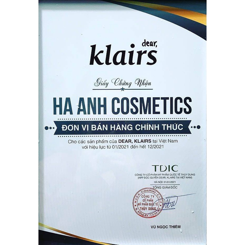 Toner Klairs daily skin softening water / hydrating water 500ml