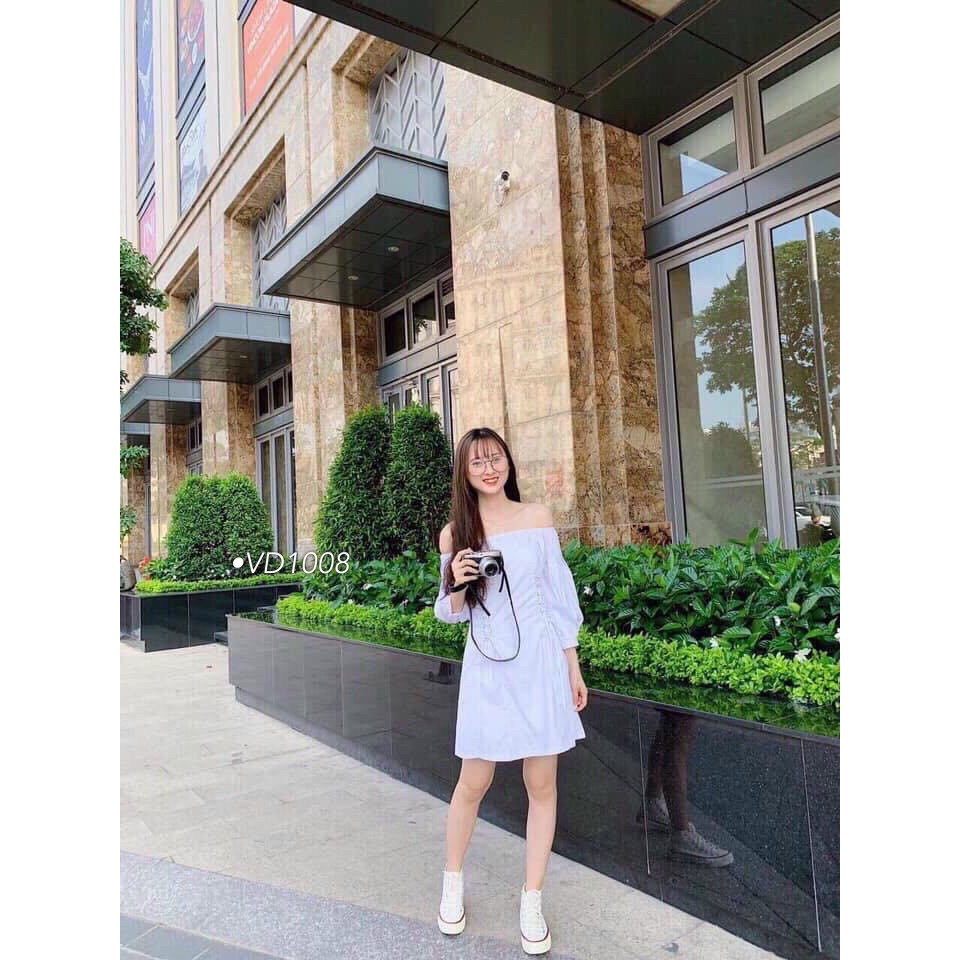 Đầm Dự Tiệc 💝 FREESHIP 💝  Đầm trễ vai đan dây eo tôn dáng VD1008 [Mẫu Mới Hè 2021] | BigBuy360 - bigbuy360.vn