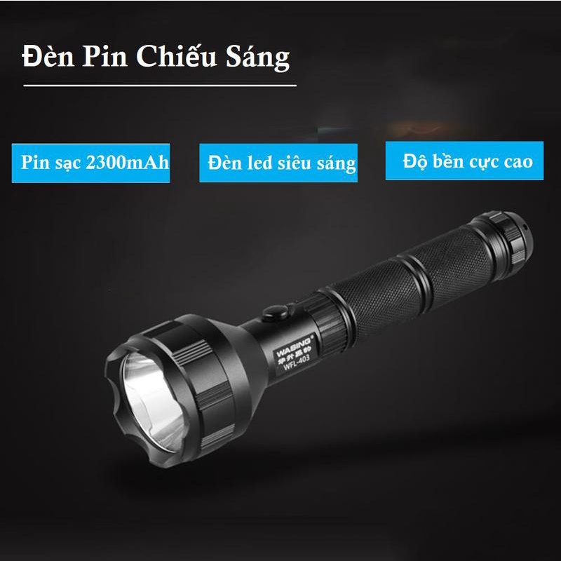 Đèn Pin Chiếu Xa 1000M, Đèn Pin Siêu Sáng Chính Hãng Mayor Wolf LY-S015 Chống Nước, Tặng Pin Sạc Cực Bền