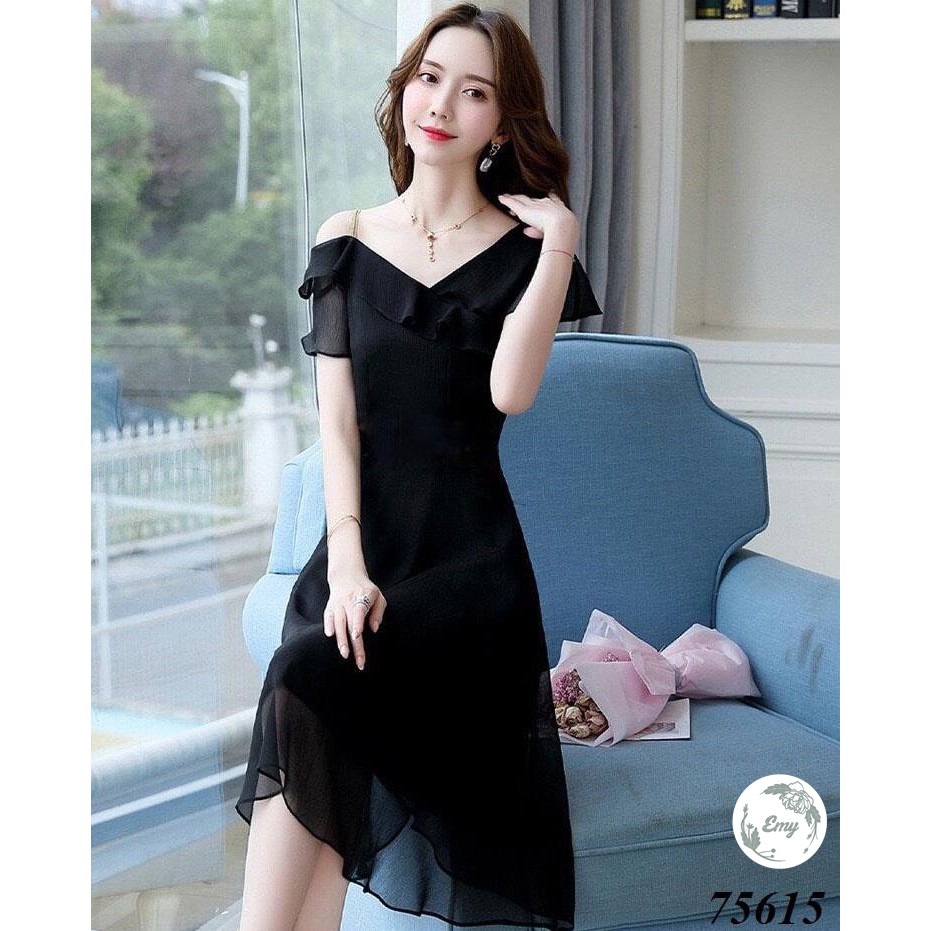 ĐẦM VOAN LỤA DỰ TIỆC NHẸ NHÀNG ĐỦ SIZE S,M,L,XL,XXL - 75615 | BigBuy360 - bigbuy360.vn