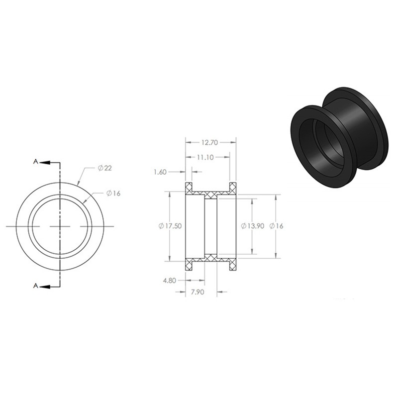 Bộ ròng rọc dẫn hướng rãnh chữ V có vòng bi cho máy in 3D