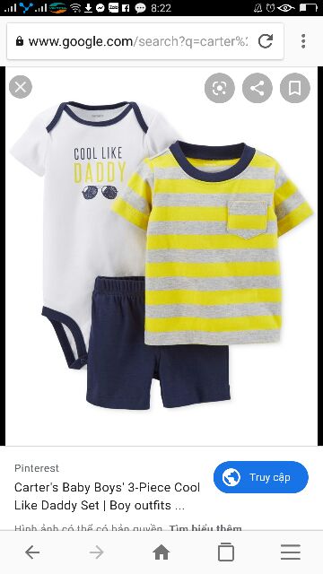 Set 3 Carter bé trai