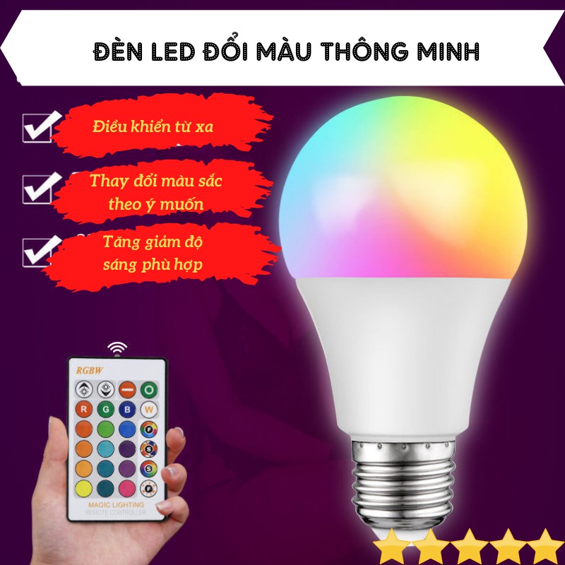 Bóng Đèn Led Đổi Màu Thông Minh, ĐÈN DUY THẮNG